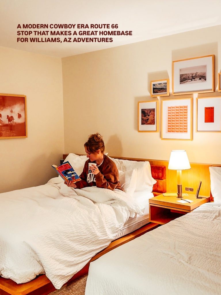 Renovated Trailborn Grand Canyon hotel room with modern rustic decor and dog-friendly design